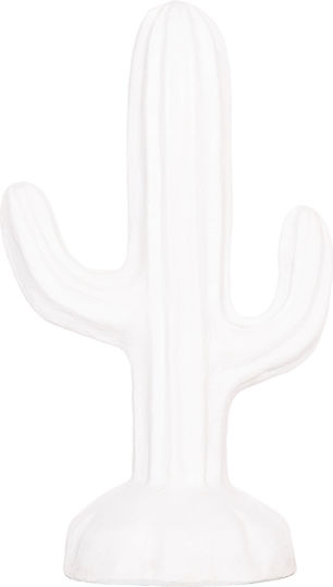 Декоративен подов кактус Cactus Hm4386.02s MDF бял 42x30x74см