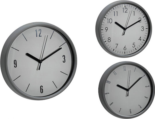 Artelibre Wanduhr Grau Kunststoff Ø20cm 3 Designs 8015361447137