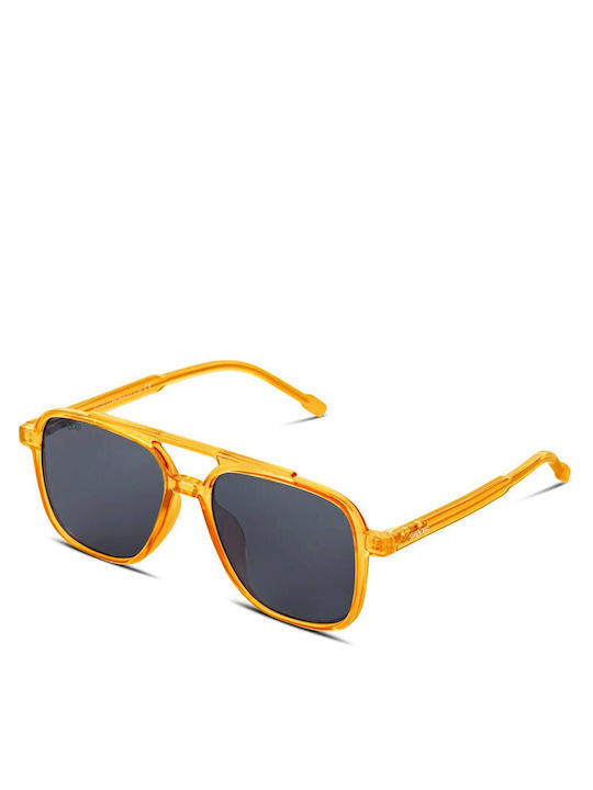 Smooder Unisex Sonnenbrille mit Gold Metall Gestell und Gray Linse COS06