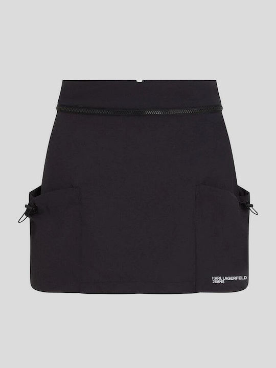 Denim Mini Skirt Black