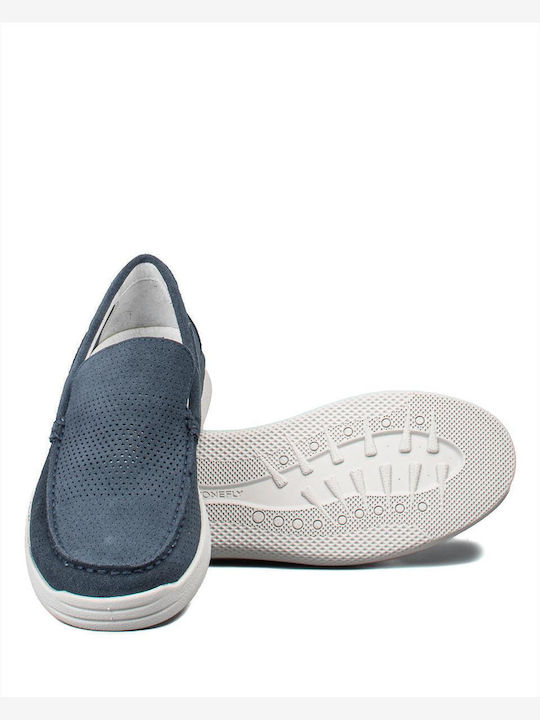 Velour Men's Loafers Blue