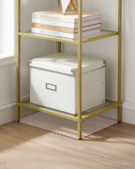 Bibliotecă Auriu 30x40x177.3 cm