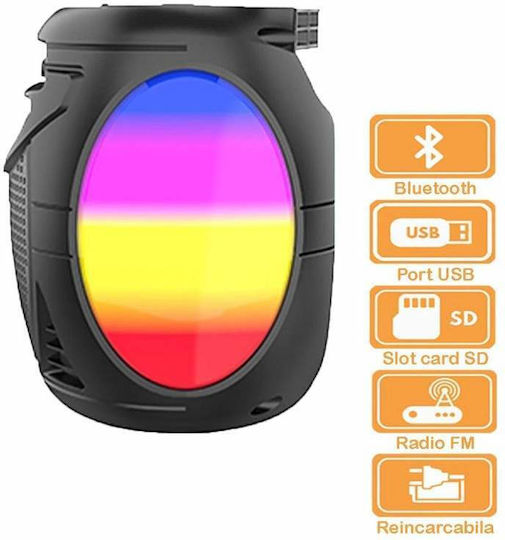 Ηχείο Bluetooth 8W με Ραδιόφωνο Μαύρο