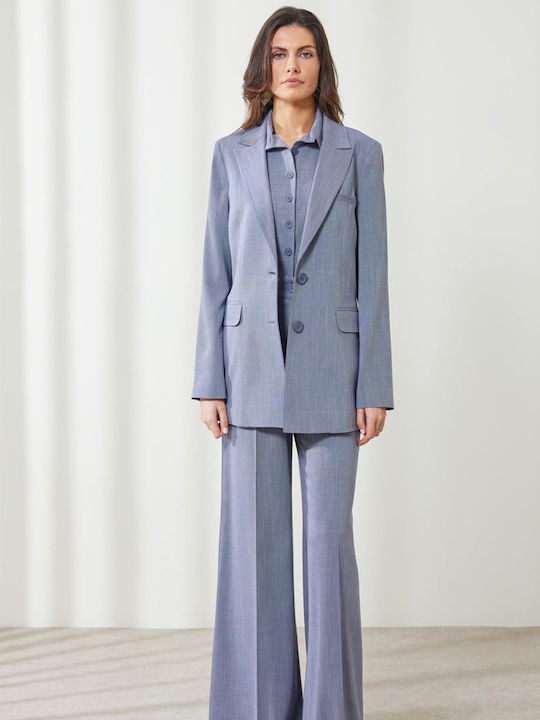Enzzo Ruby Lung Blazer pentru femei Sacou Blue