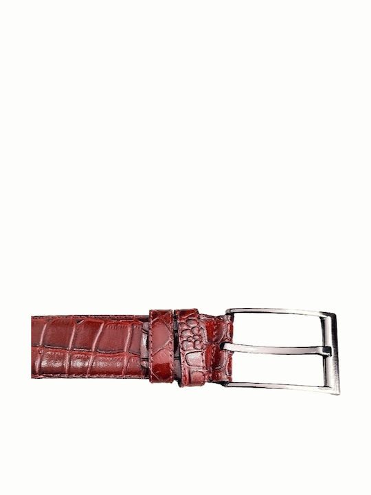 Curea pentru bărbați Din piele Burgundy Curea pentru bărbați Din piele Burgundy