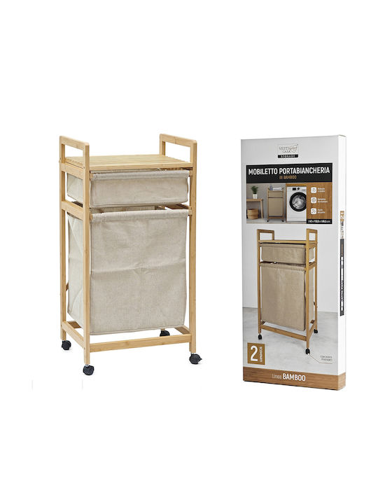 Artelibre Bamboo Fabric Laundry Basket 42x33.5x84.5cm 8015361788155
