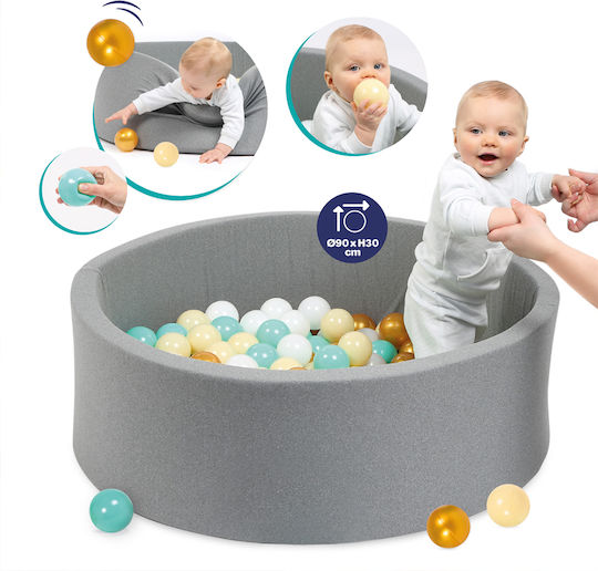 Ludi Ball Pit made of Fabric for 6+ Months Gray