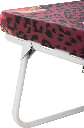 Πτυσσόμενο Ράντζο με Στρώμα 6cm Μονό Λευκό 180x80εκ.