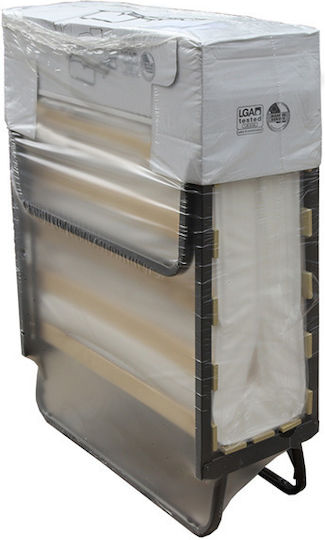 Pat Pliant Cu Saltea 10cm Simplu Alb 200x80x10cm