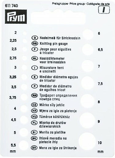 Prym Αξεσουάρ Πλεξίματος Μετρητής Βελόνας