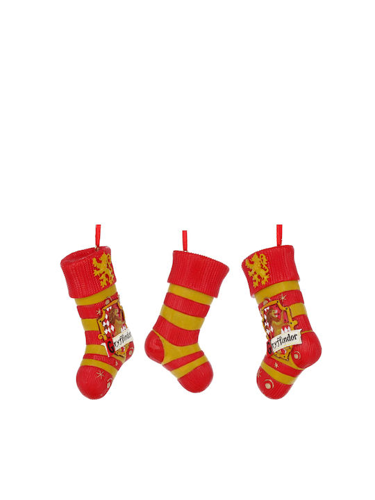 Harry Potter Gryffindor Σετ Κρεμαστά Στολίδια Μπότες από Πολυρεζίνη Κόκκινες 8x9.5cm 6τμχ