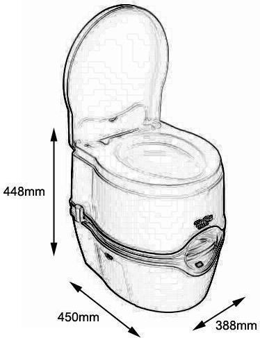 Thetford Chemical Toilet Porta Potti Excellence with Electric Pump 21lt