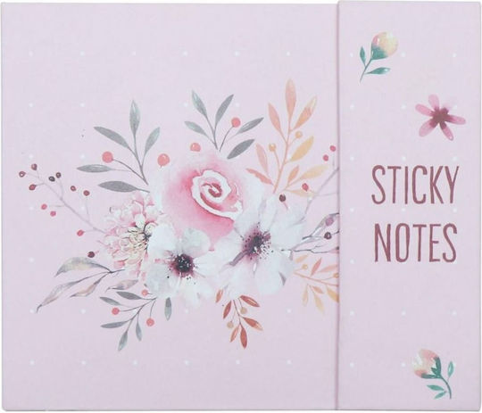 Σετ Σημειωματάριο Tesoro Flowers Sticky Notes Planner Ροζ