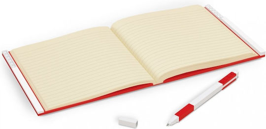 LEGO Notebook Square with Pen Holder Red