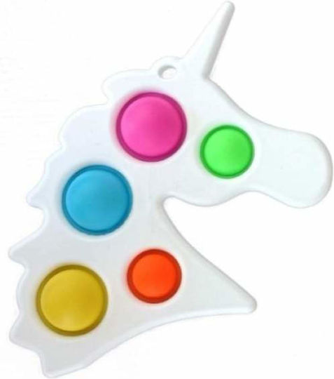 Siks Sensorisches Spielzeug Silikonblasen Stressabbau Einhornform Weiß