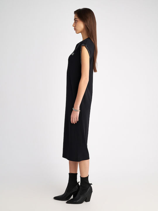 Tonia Summer Midi Dress Black