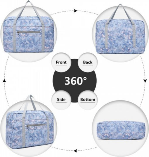 Miss Lulu Reisetasche Hellblau Stoff