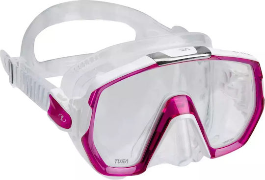 Tusa Freedom Elite Snorkeling Mask White Pink