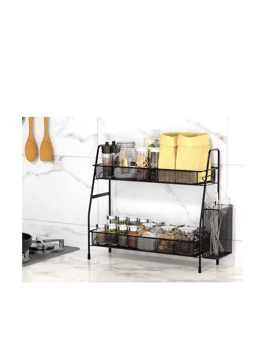 Two-Tier Kitchen-Bathroom Shelf Basket – Loft Style-47-27213_cz