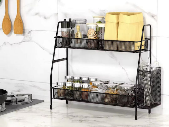 Two-Tier Kitchen-Bathroom Shelf Basket – Loft Style-47-27213_cz