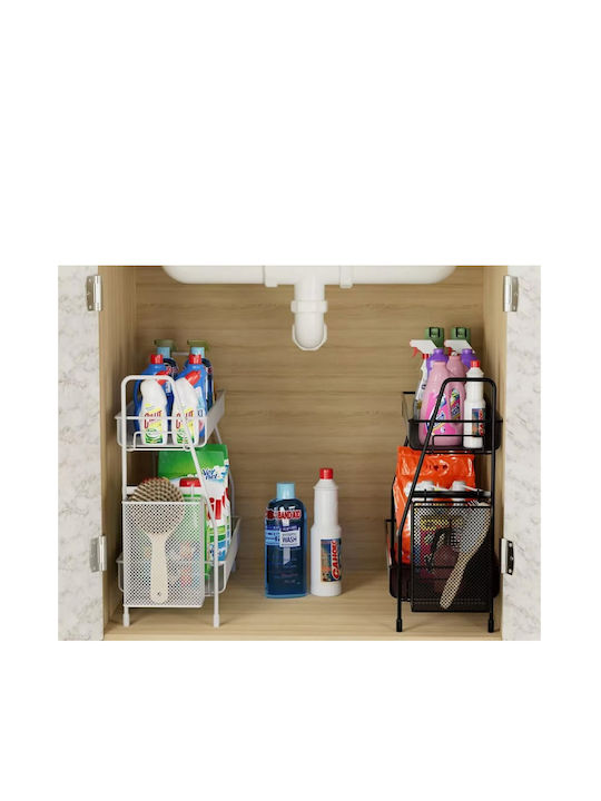 Two-Tier Kitchen-Bathroom Shelf Basket – Loft Style-47-27213_cz