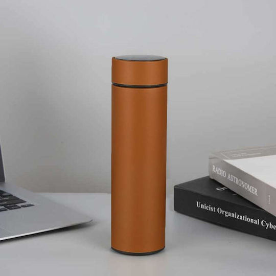 Μπουκάλι Θερμός Ανοξείδωτο 500ml Brown