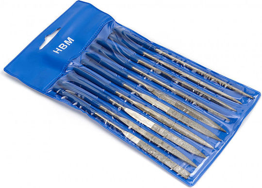 HBM Machines 9975 Σετ Λίμες με Λαβή 10τμχ