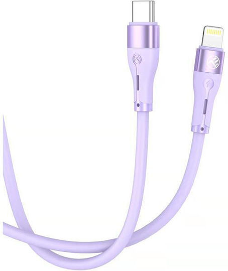 Tellur Silicone Type-c To Lightning Cable Pd30w 1m Purple