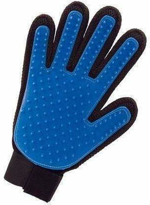 Handschuh Hunde zur Fellreinigung Blau
