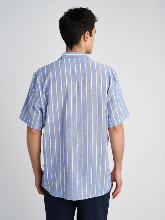 Original Short-sleeved Cotton Shirt Blue