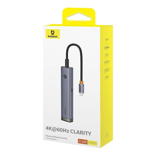 Baseus UltraJoy Series Type-C USB-C Docking Station με HDMI 4K PD Γκρι