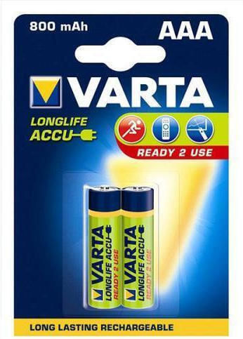 Varta Rechargeable Accu Επαναφορτιζόμενες Μπαταρίες AAA Ni-MH 800mAh 1.2V 2τμχ