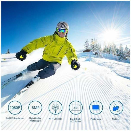 SPC1080 Action-Kamera Full HD (1080p) Unterwasser (mit Gehäuse) mit Bildschirm 2" Gelb