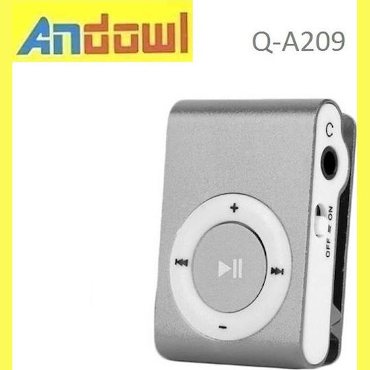 Andowl Q-A209 MP3 Player (16GB) with LCD Screen Gray