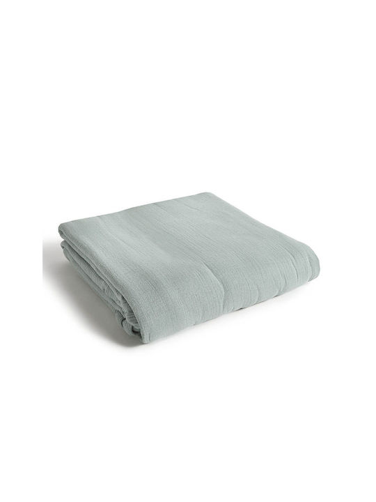 Αιγαίον Super Soft Κουβέρτα Μουσελίνα Ημίδιπλη 180x240εκ. Teal