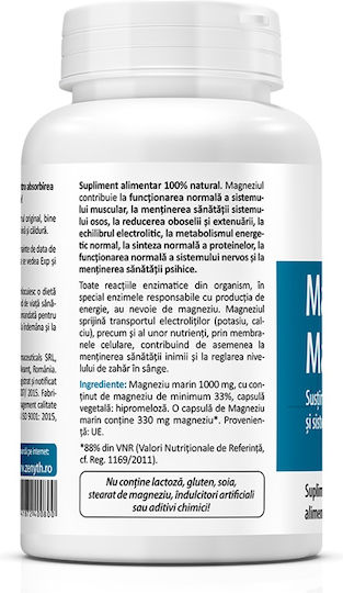 Zenyth Marine Magnesium 1000mg 60 caps Energy