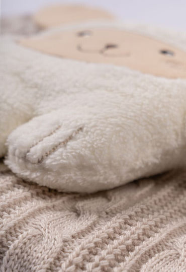 Evita Blanket Nursery Swaddling Blankets Knitted Beige 90x90cm