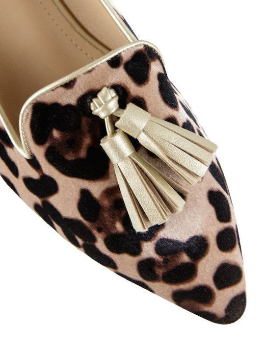 Дамски Loafers в Кафяв Цвят loaf-CQ09 (leo)