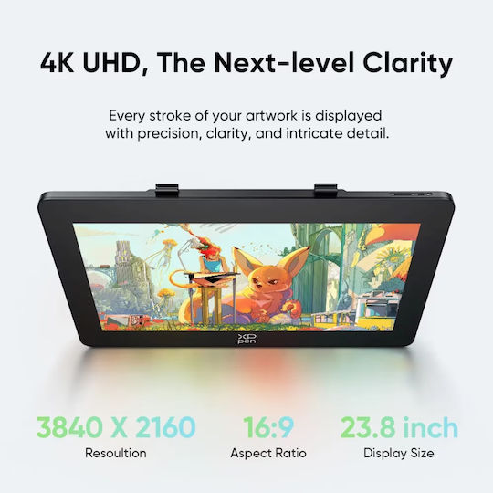 XP-Pen Artist 24 Pro Gen 2 Графичен таблет с дисплей 4K 23.8" Черен