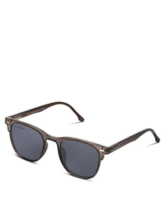 Smooder Unisex Sonnenbrille mit Gray Holz Gestell und Gray Linse X020