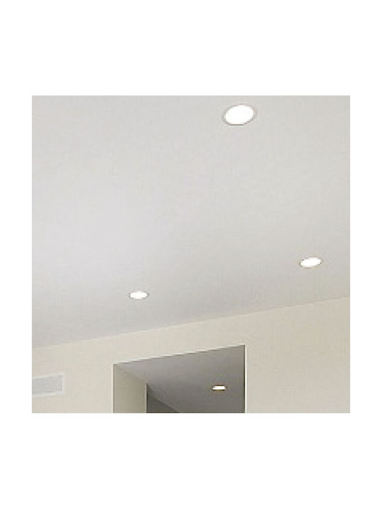 Inlight Metallic Recessed Spot with Integrated LED and Natural White Light White 1pcs