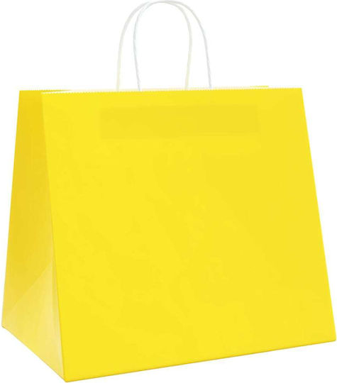 vidaXL Χάρτινη Τσάντα για Δώρο Κίτρινη 32x28x22εκ. 250τμχ