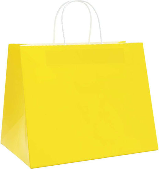 vidaXL Papier Tasche für Geschenke Gelb 32x24x22cm. 250Stück