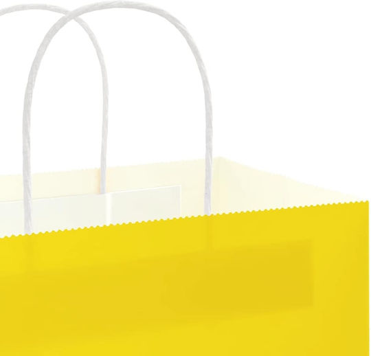 vidaXL Papier Tasche für Geschenke Gelb 32x24x22cm. 250Stück