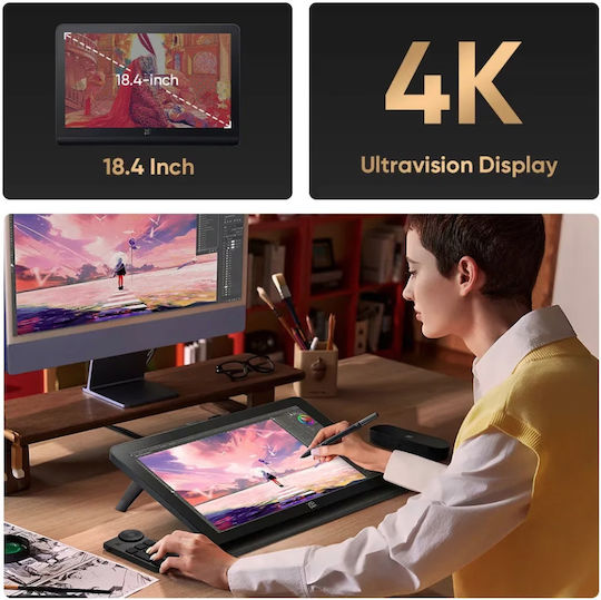 XP-Pen Artist 19 Pro Gen 2 Stilou digital cu ecran 4K 18.4" și Bluetooth