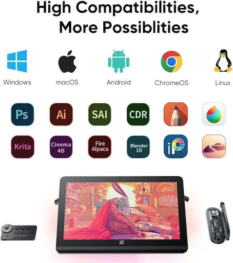 XP-Pen Artist 19 Pro Gen 2 Stilou digital cu ecran 4K 18.4" și Bluetooth