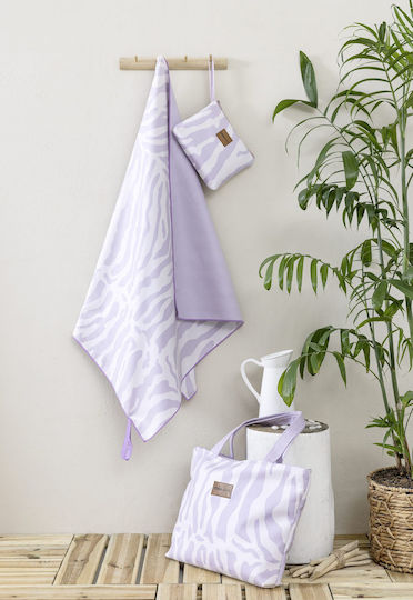 Nima Sol Microfiber Towel Body Purple 160x90cm