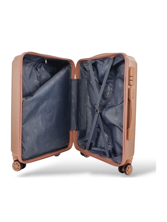 Playful Bags Copii Valiză de Călătorie Cabină Dură Roz/Aur cu 4 roți Înălțime 55cm