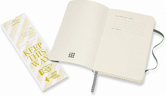 Moleskine Тетрадка с Бели Страници и Ластик Зелен
