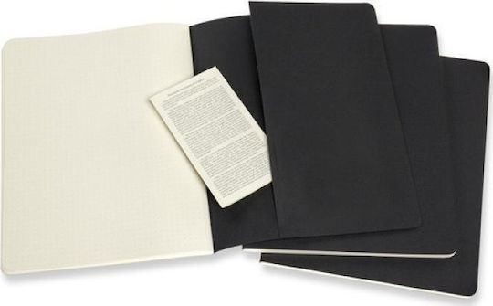 Moleskine Notebook Σετ 3 Σημειωματάρια Bullet 120 Φύλλων με Τελείες Μαύρα